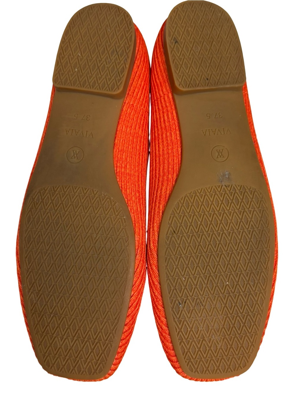 VIVAIA Margot 2.0 Square-Toe V-Cut Flats Orange Size 37.5 - Picture 6 of 11